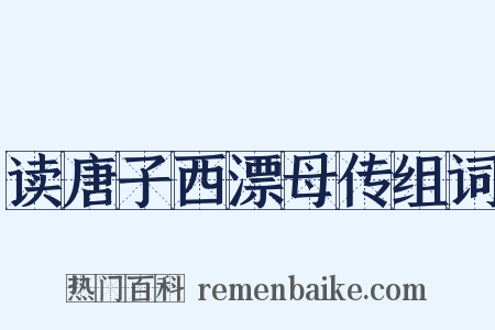读唐子西漂母传组词是什么意思的图片
